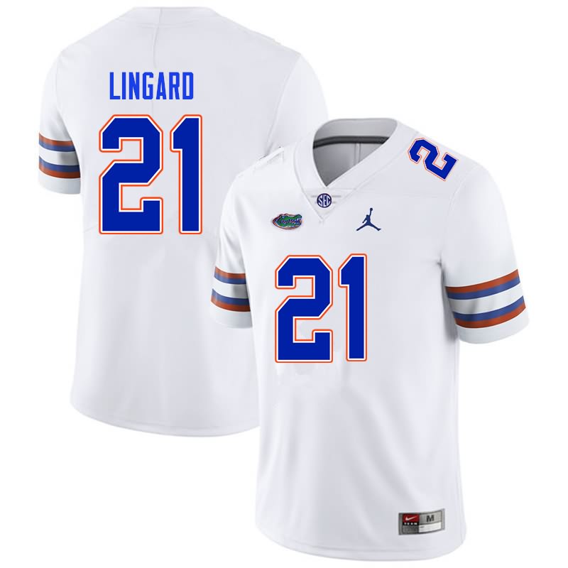 NCAA Florida Gators Lorenzo Lingard Men's #21 Nike White Stitched Authentic College Football Jersey PHU2264ZO